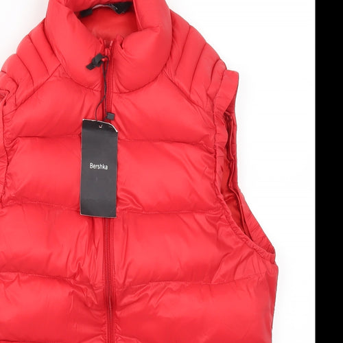 Bershka Womens Red   Gilet Coat Size S
