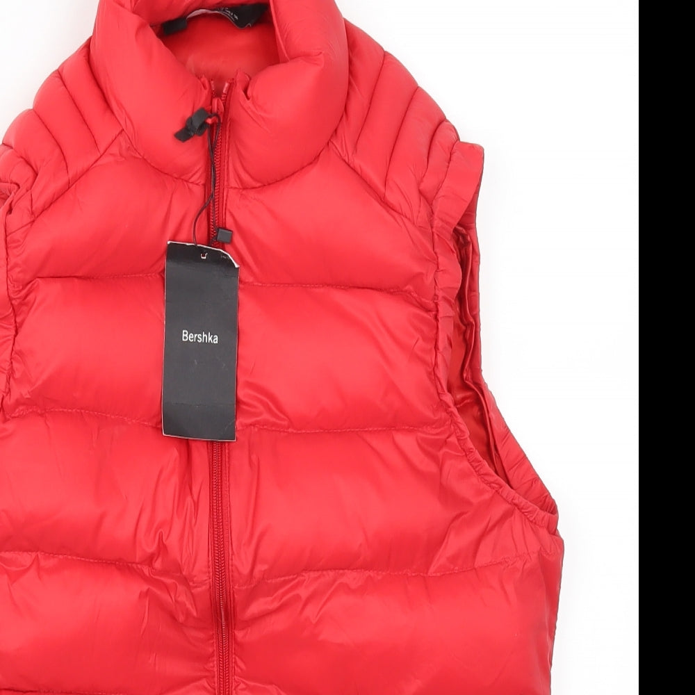 Bershka Womens Red   Gilet Coat Size S