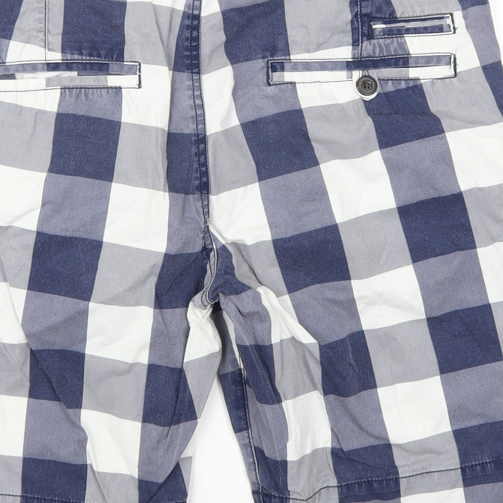 Cedar Wood State Mens Blue Check  Chino Shorts Size 34