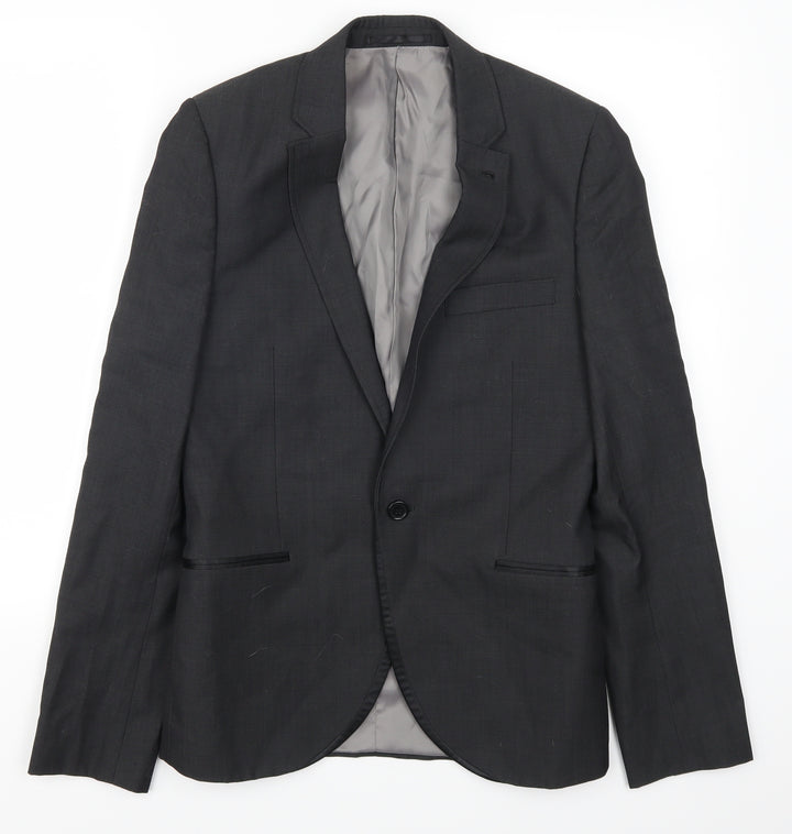 Topshop Mens Grey   Jacket Suit Jacket Size 34