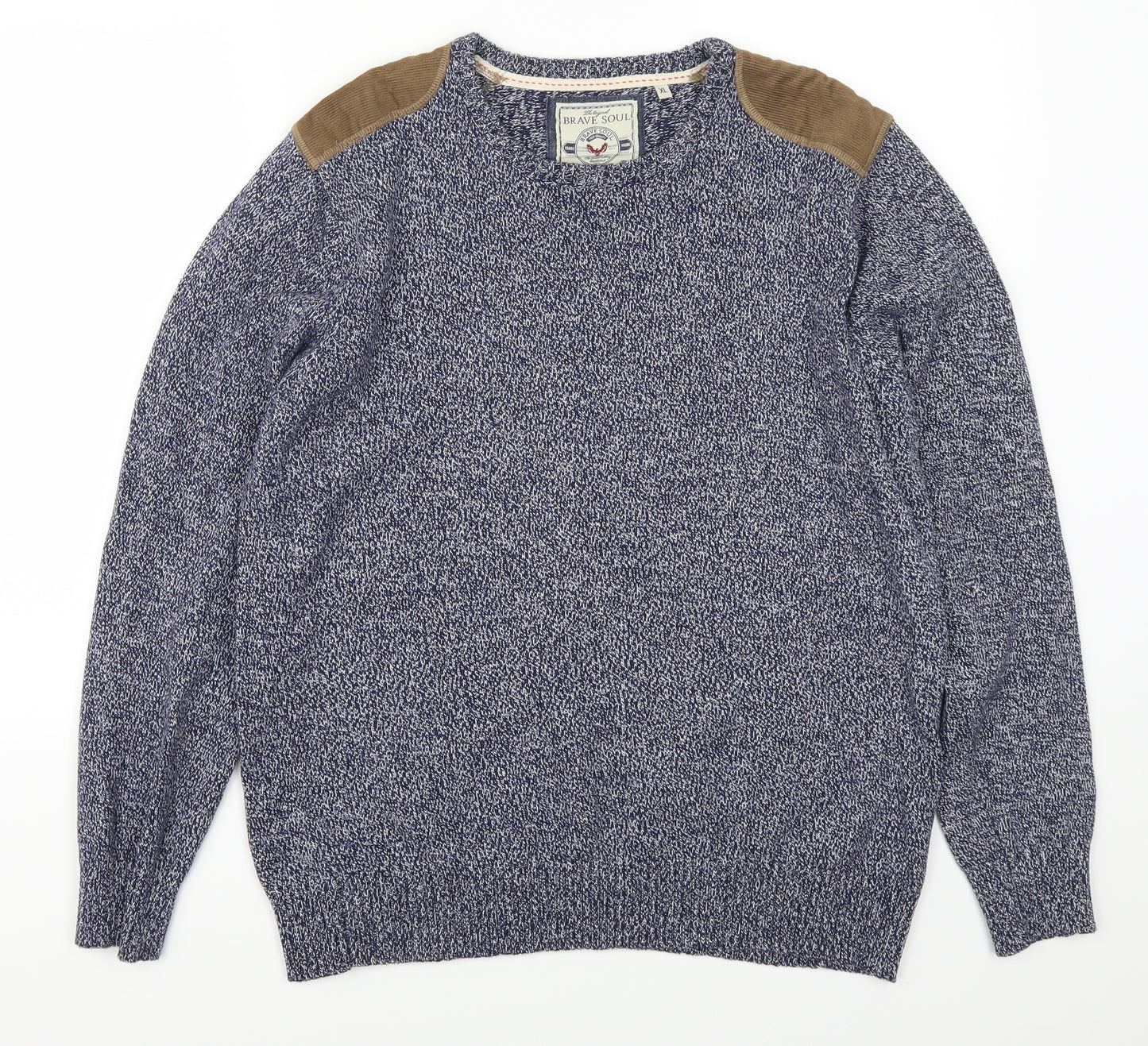 Brave Soul Mens Blue   Pullover Jumper Size XL