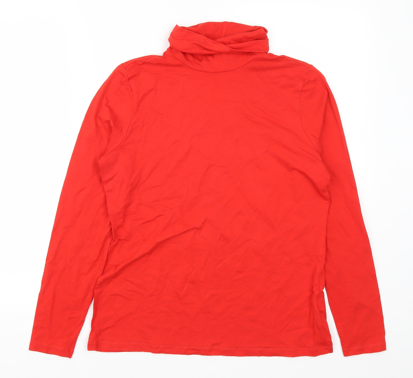 Lands End Womens Red   Basic T-Shirt Size M