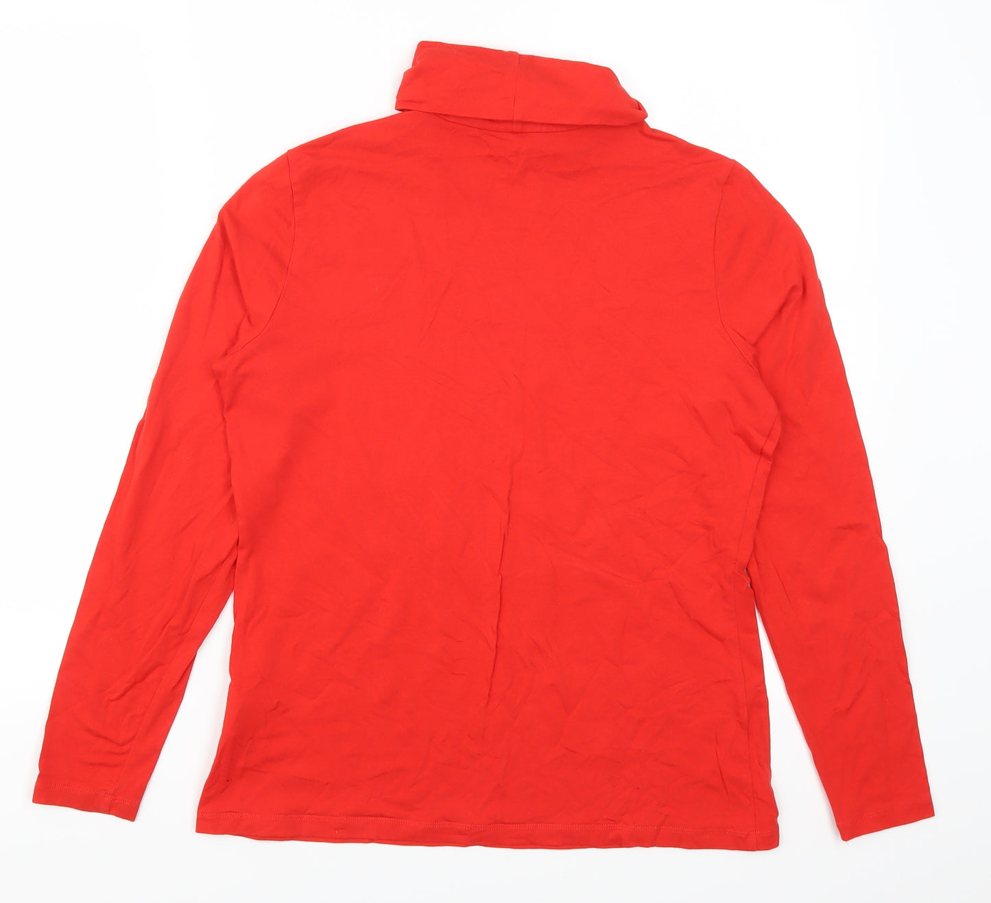 Lands End Womens Red   Basic T-Shirt Size M