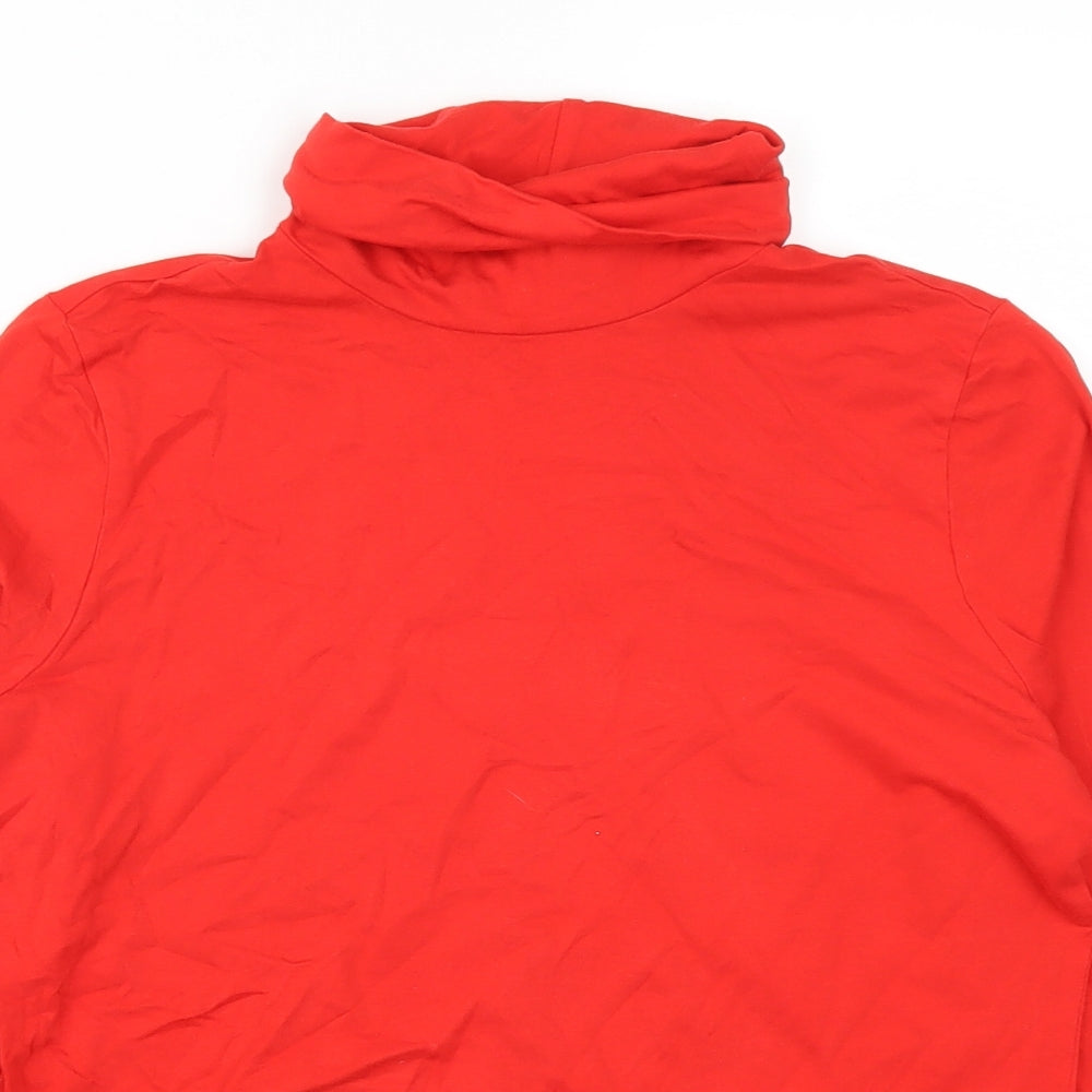 Lands End Womens Red   Basic T-Shirt Size M