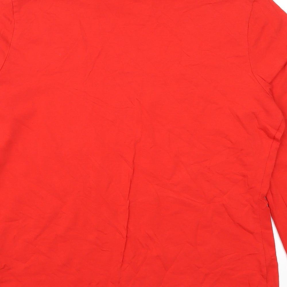 Lands End Womens Red   Basic T-Shirt Size M