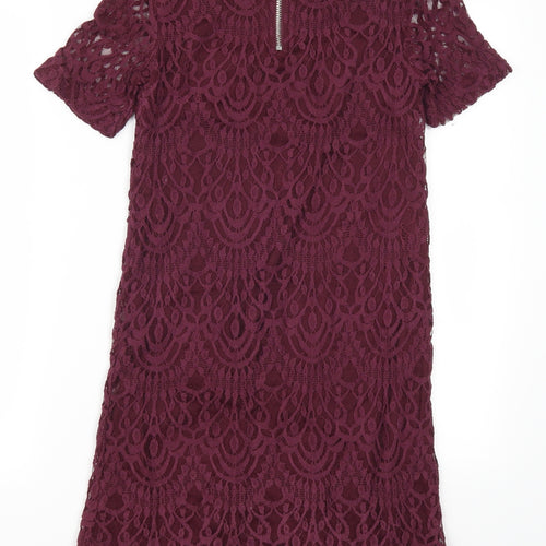 H&M Womens Orange  Lace Pencil Dress  Size 8