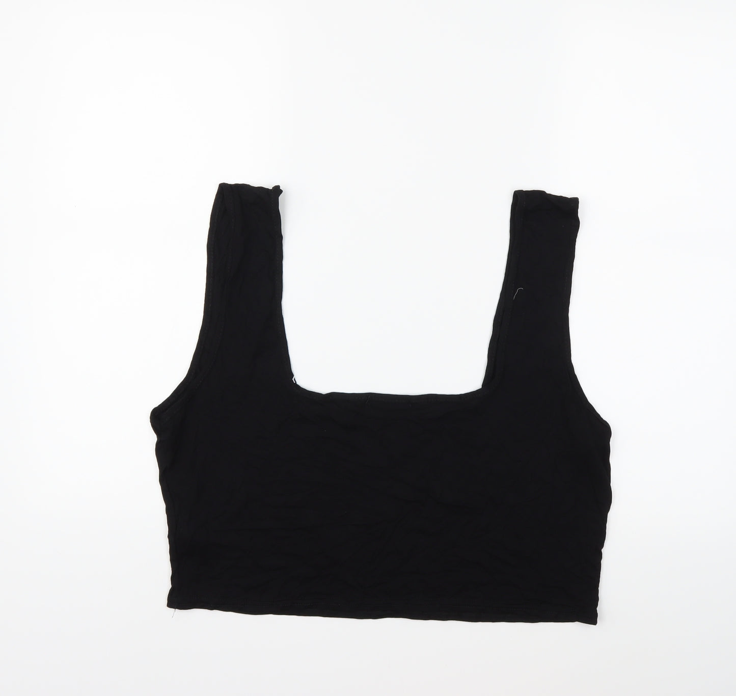 PRETTYLITTLETHING Womens Black   Cropped Tank Size 24