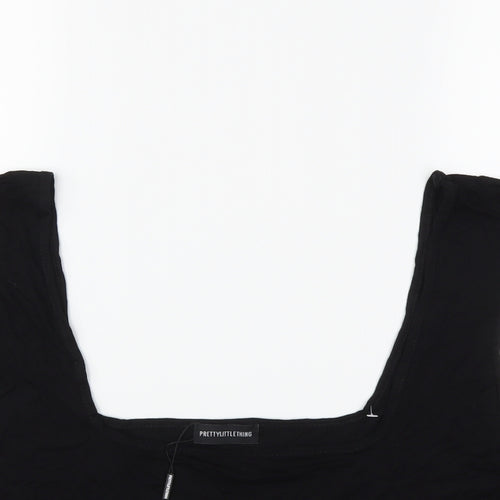 PRETTYLITTLETHING Womens Black   Cropped Tank Size 24