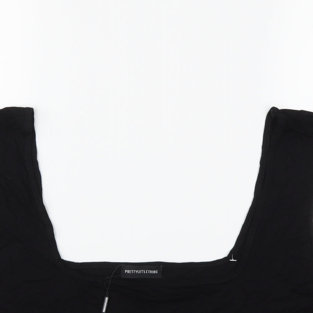 PRETTYLITTLETHING Womens Black   Cropped Tank Size 24