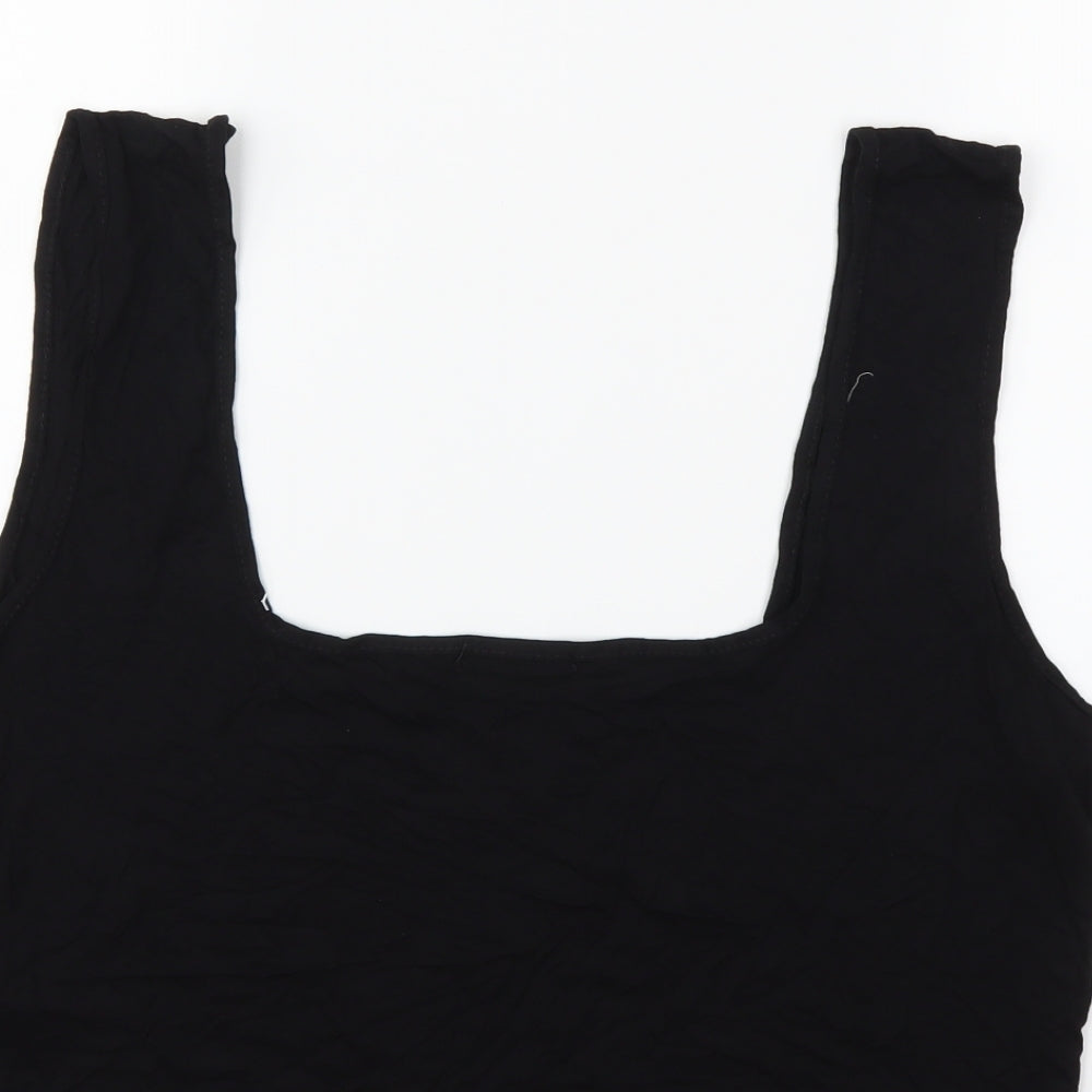 PRETTYLITTLETHING Womens Black   Cropped Tank Size 24