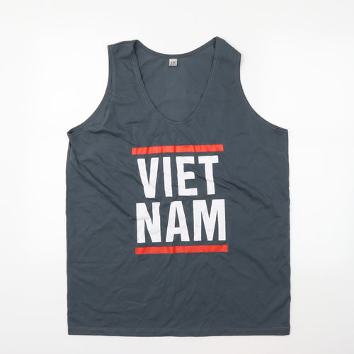 Preworn Mens Grey   Basic Tank Size 2XL