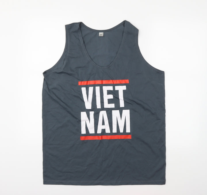 Preworn Mens Grey Basic Tank Size 2XL