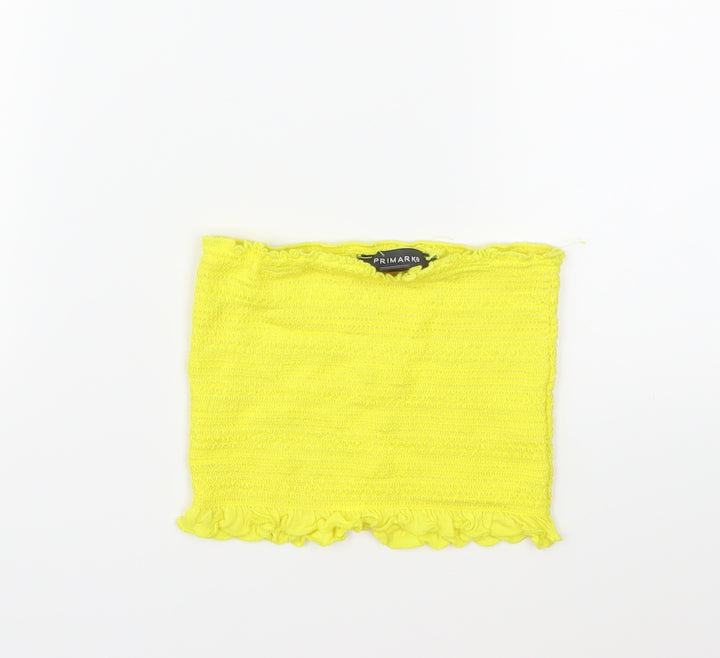 Primark Womens Yellow Cropped Tank Size 4