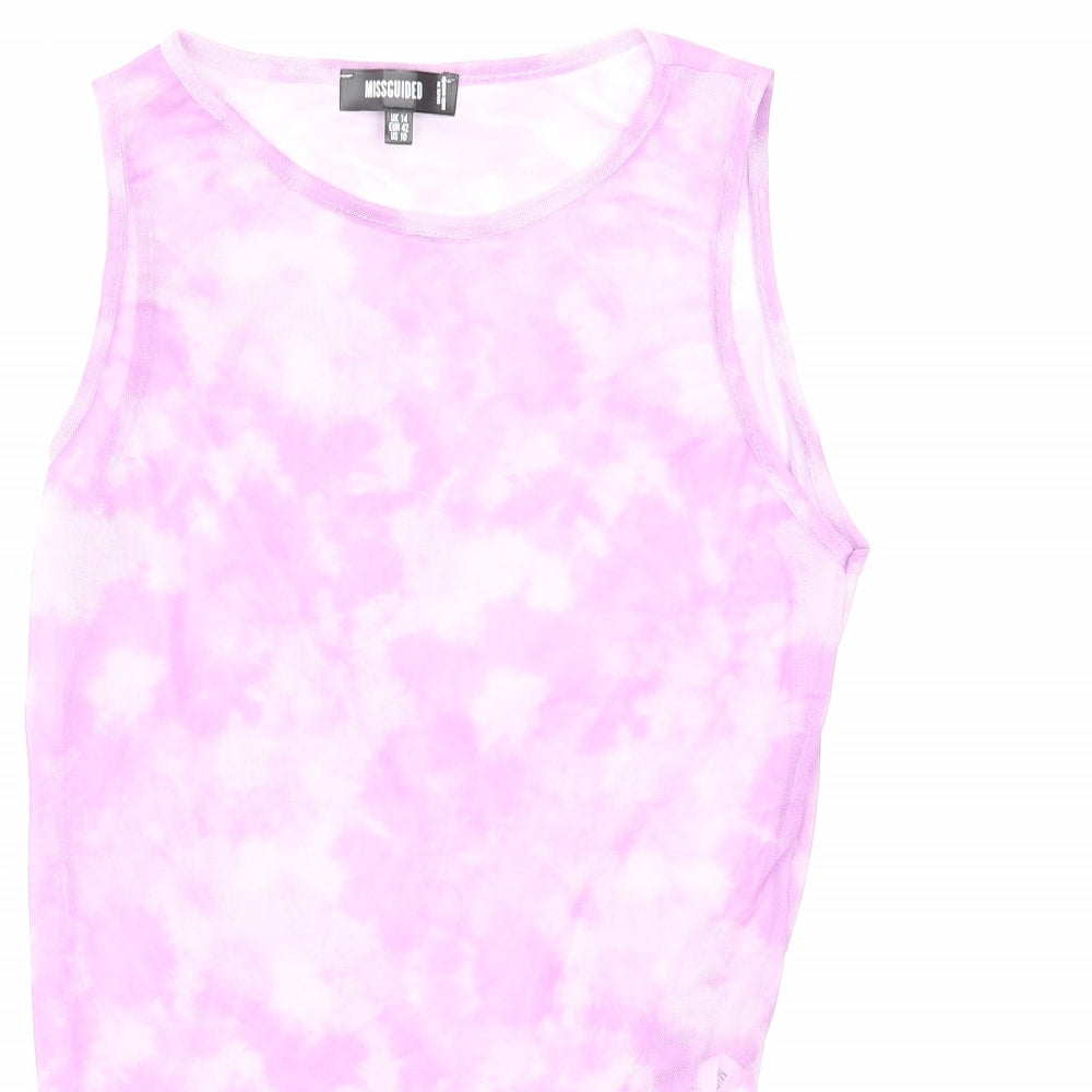 Missguided Womens Purple   Basic Tank Size 14