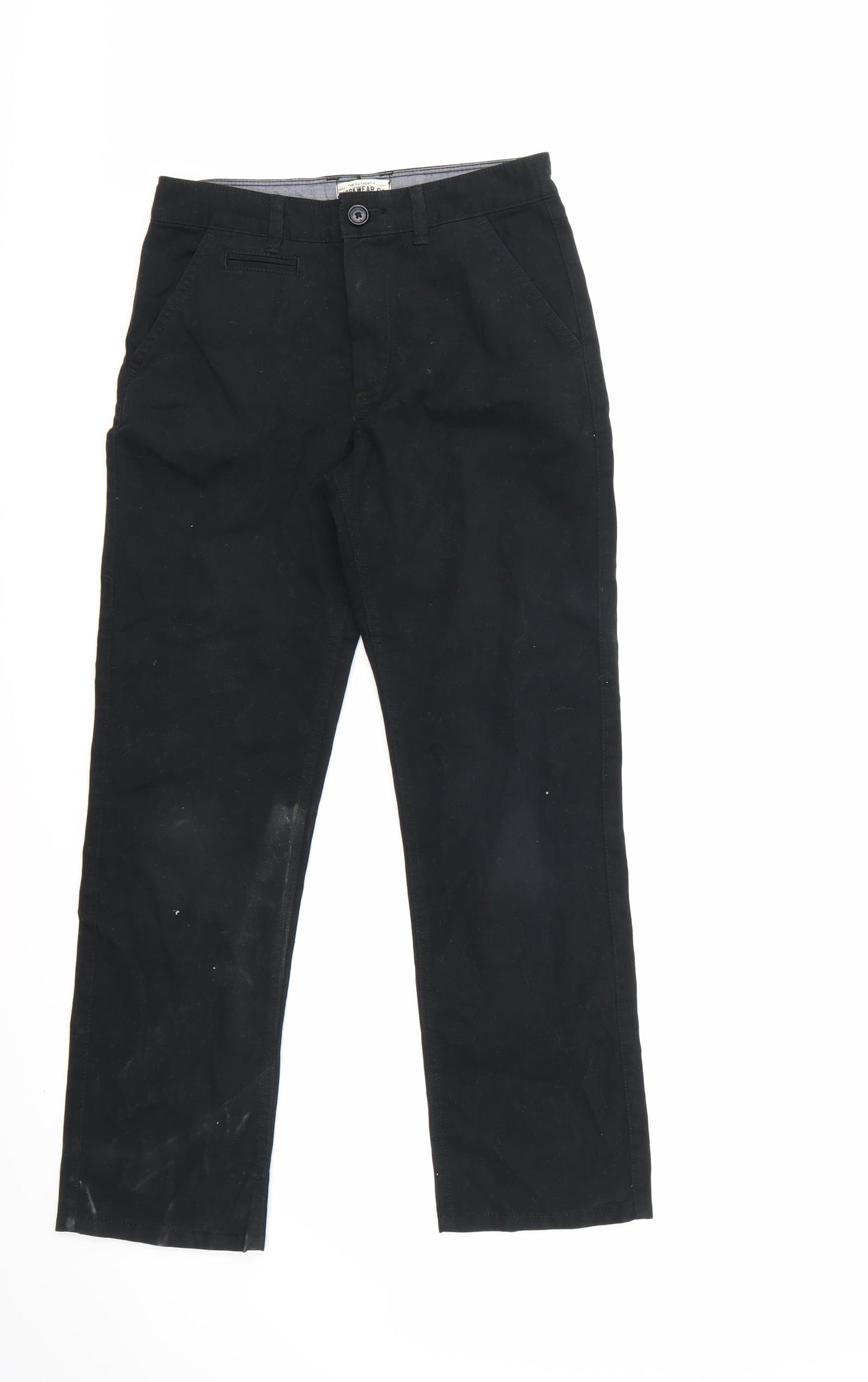 the authentic workwear Boys Black   Chino Trousers Size 11 Years