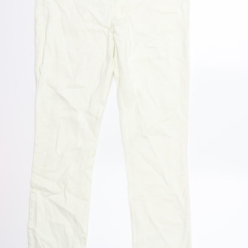 M&Co Womens White  Denim Straight Jeans Size 12 L31 in