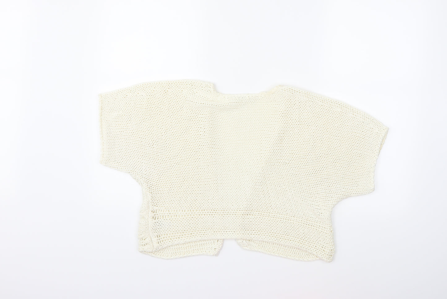 George Womens White  Knit Cardigan Jumper Size M