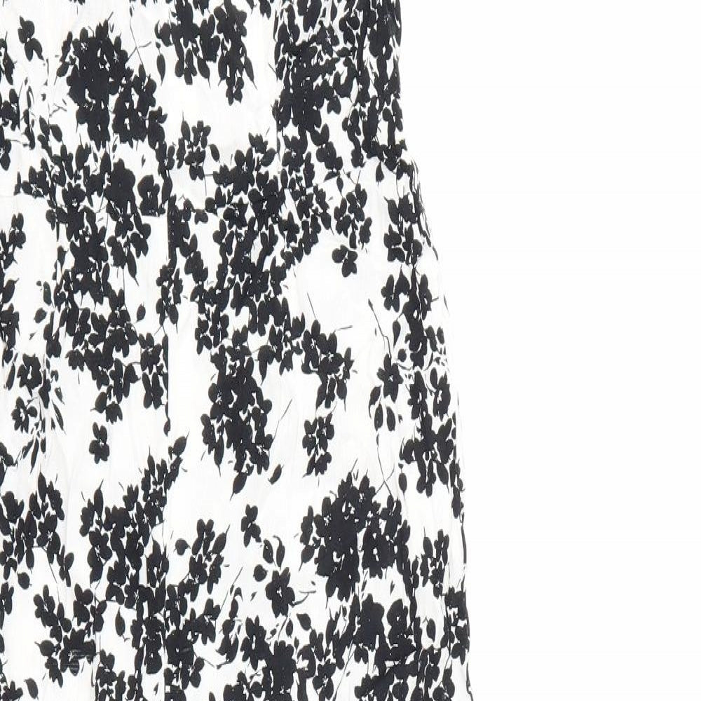 Miss Selfridge Womens Black Floral  Jumpsuit One-Piece Size 10