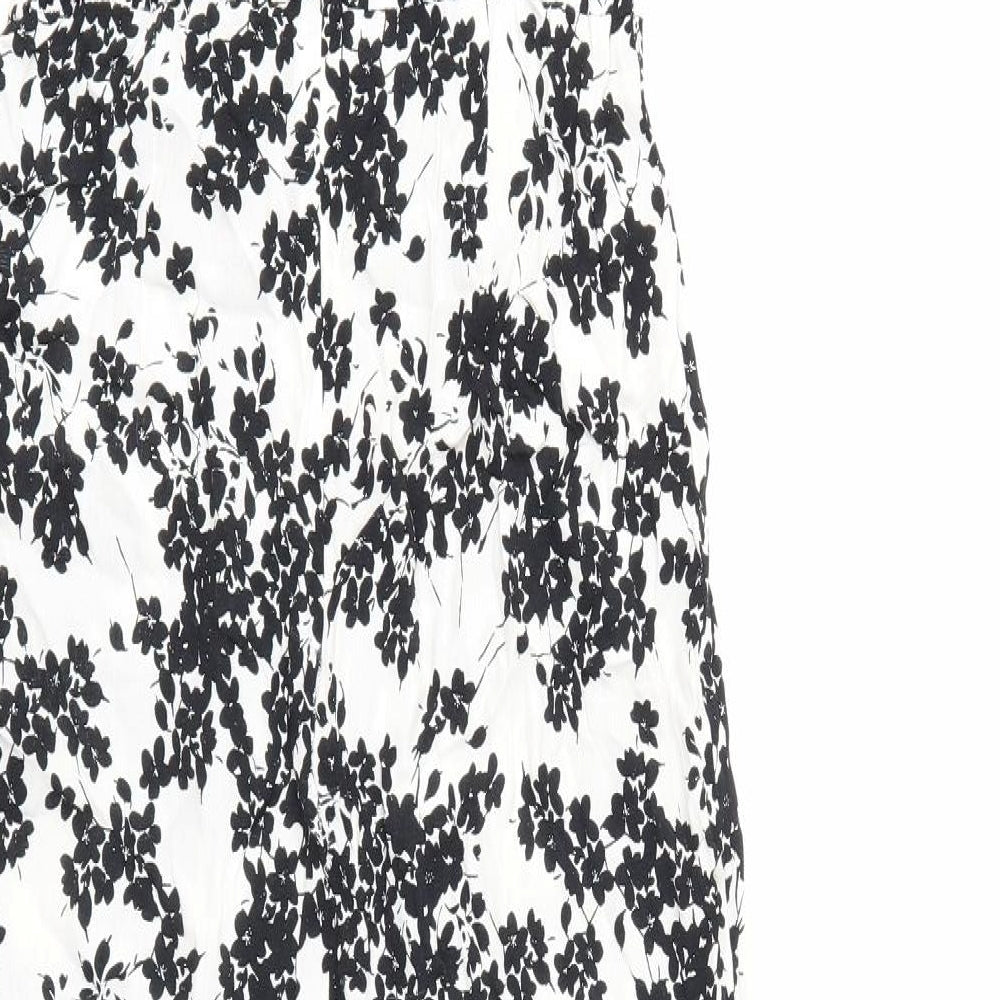 Miss Selfridge Womens Black Floral  Jumpsuit One-Piece Size 10