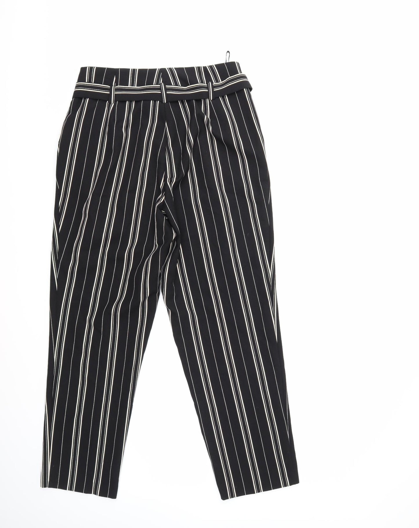 New Look Womens Black Striped  Trousers  Size 14 L28 in