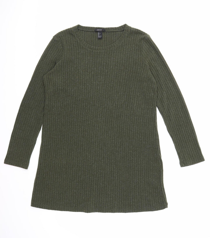 FOREVER 21 Womens Green Pullover Jumper Size L