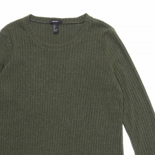 FOREVER 21 Womens Green   Pullover Jumper Size L