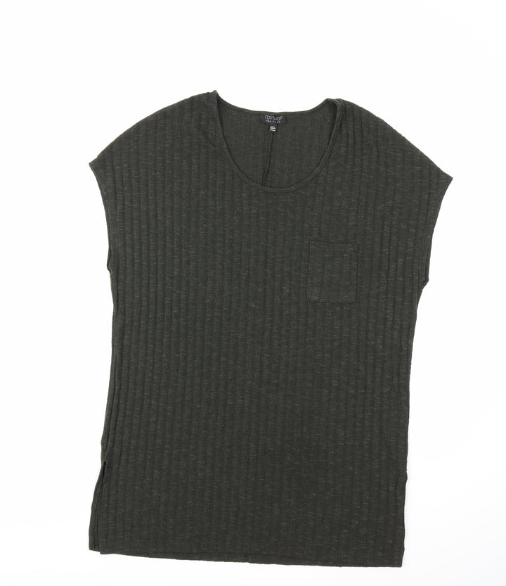 Topshop Womens Green  Knit Pullover Jumper Size 12