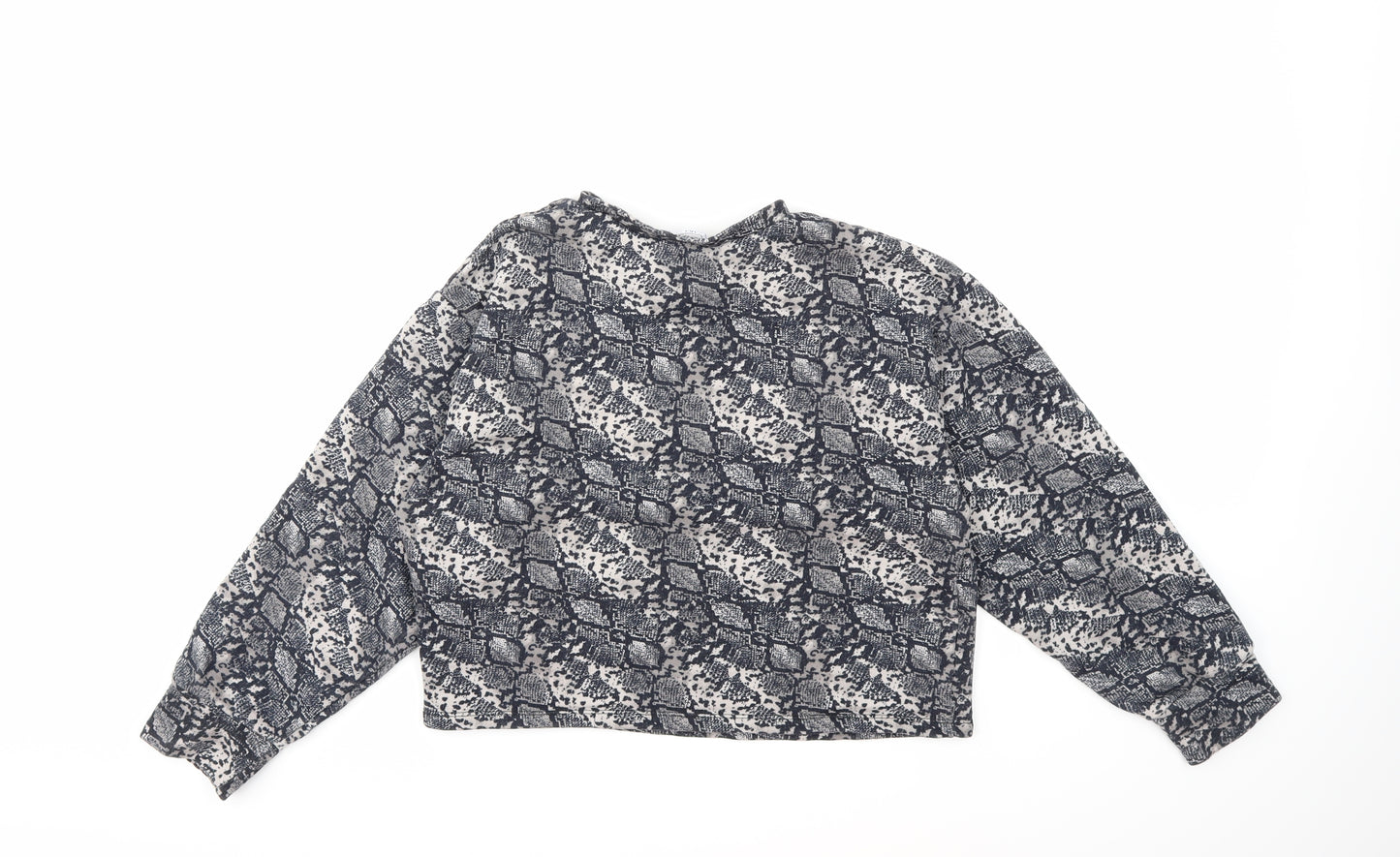 Zara Womens Grey Animal Print  Pullover Sweatshirt Size M