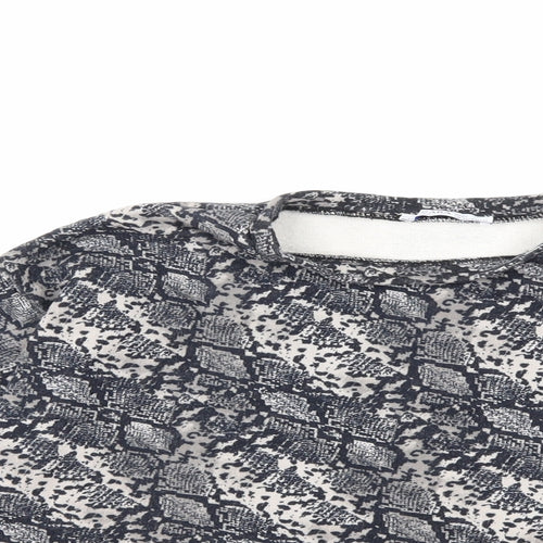 Zara Womens Grey Animal Print  Pullover Sweatshirt Size M