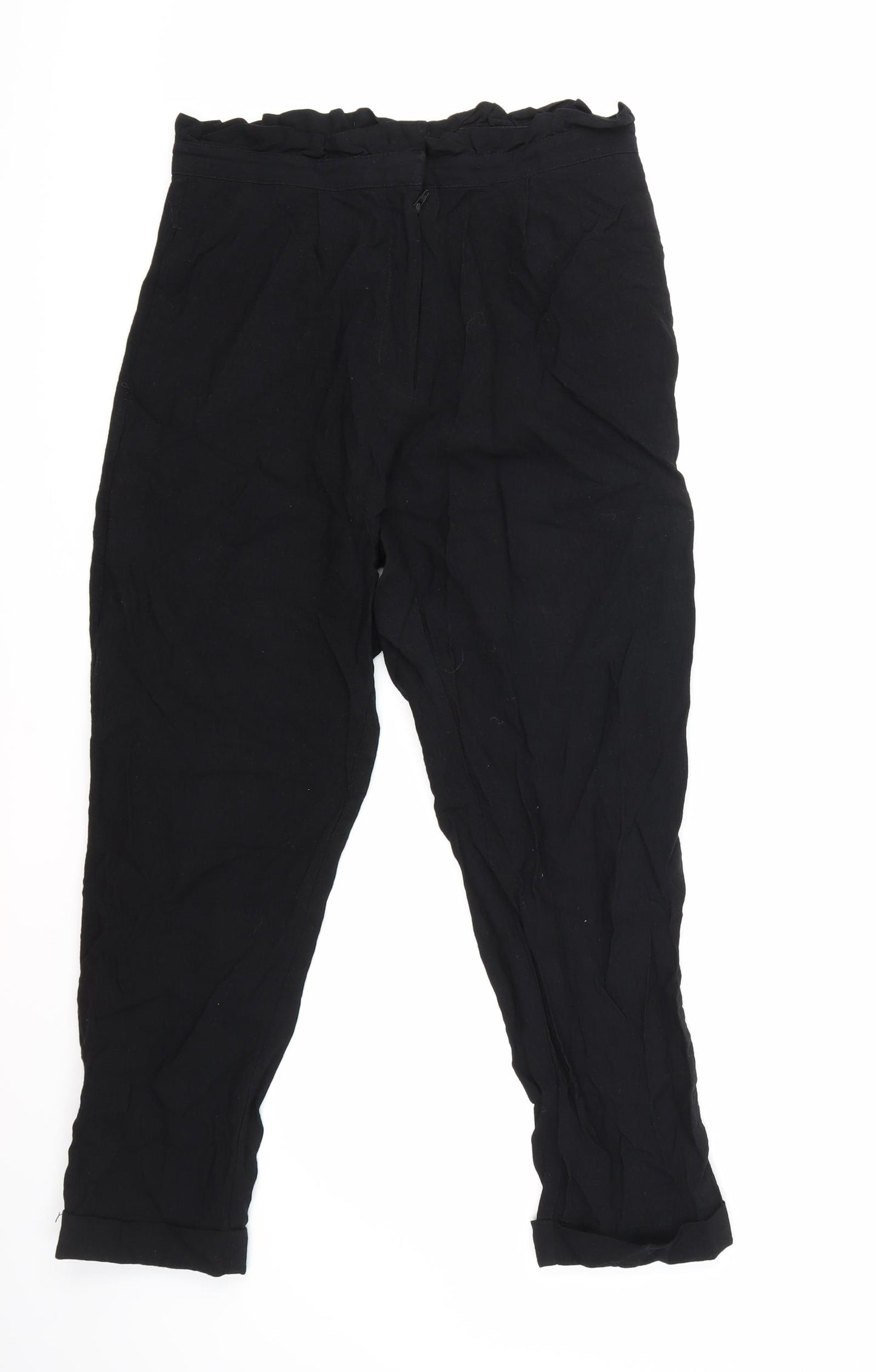 Topshop Womens Black   Trousers  Size 10 L24 in