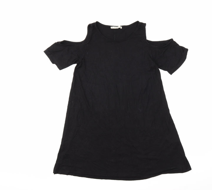 Pull&Bear Womens Black Basic T-Shirt Size S