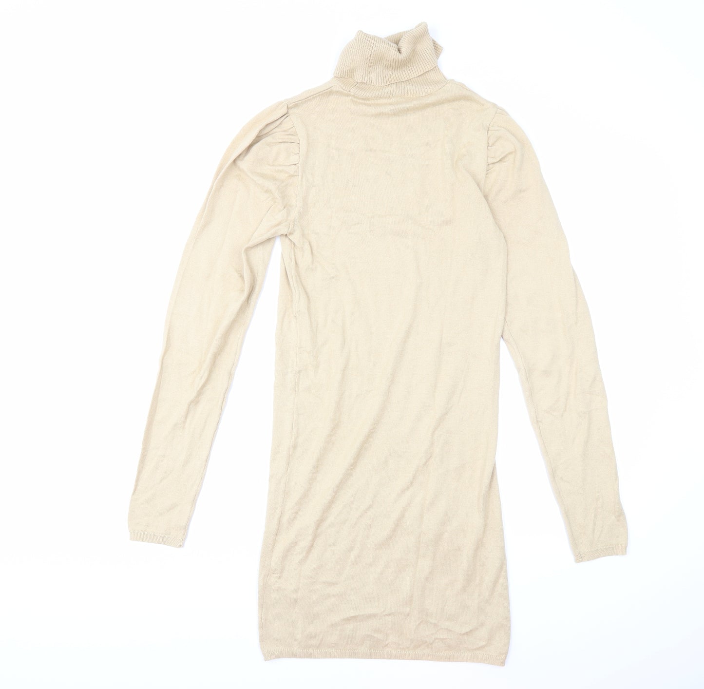 Nakd Womens Beige  Knit Jumper Dress  Size S