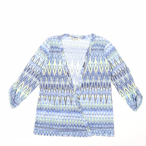M&Co Womens Blue   Cardigan Jumper Size 10