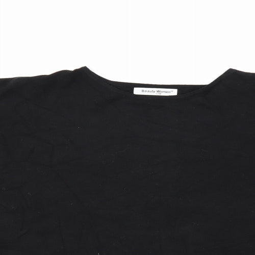 Beauty Women Womens Black   Pullover Jumper Size M