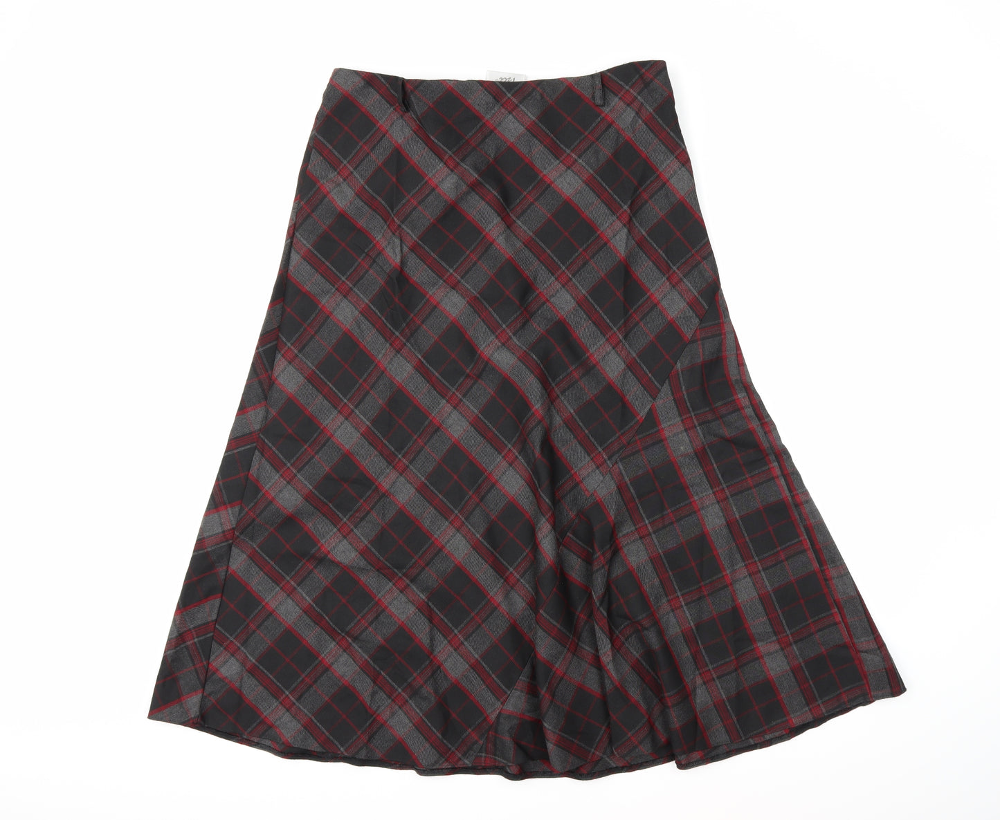isle Womens Black Check  A-Line Skirt Size 16