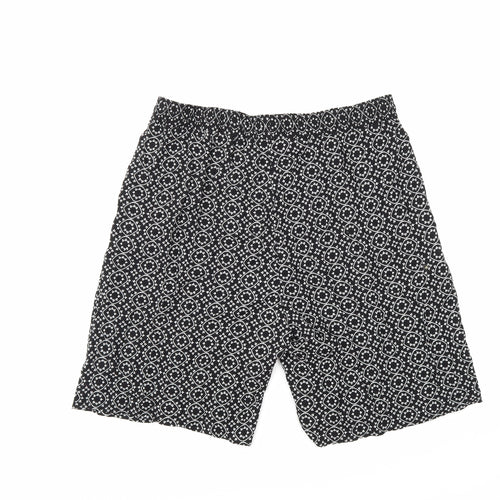 Papaya Womens Black Floral  Culotte Shorts Size 16