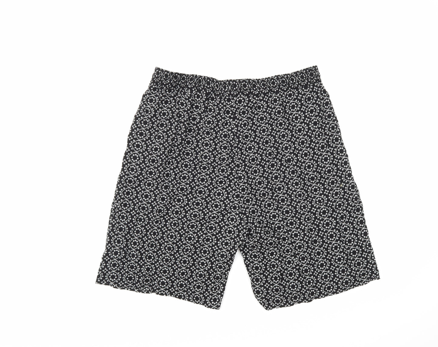 Papaya Womens Black Floral  Culotte Shorts Size 16
