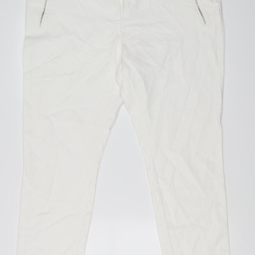 F&F Womens White   Trousers  Size 20 L25 in