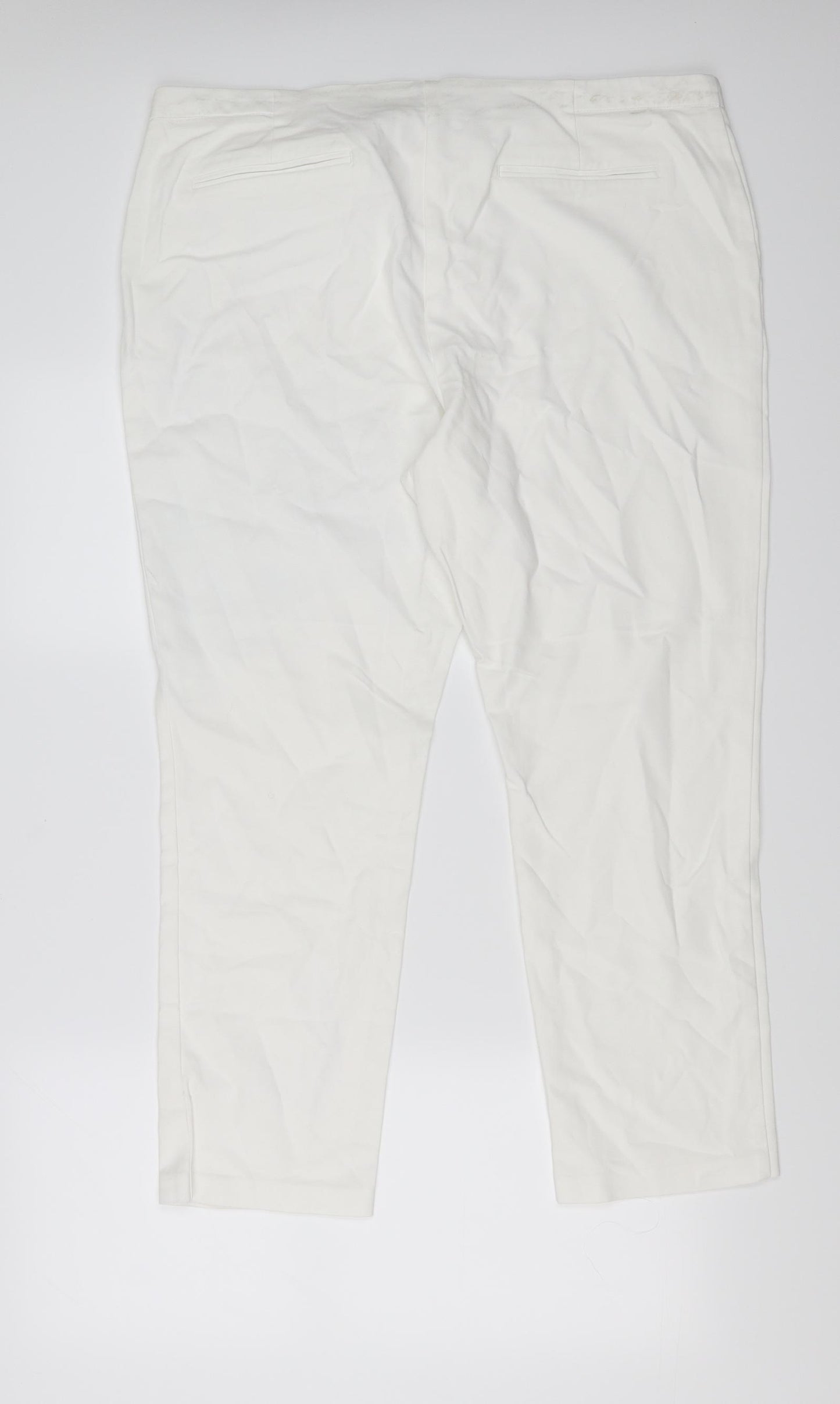 F&F Womens White   Trousers  Size 20 L25 in