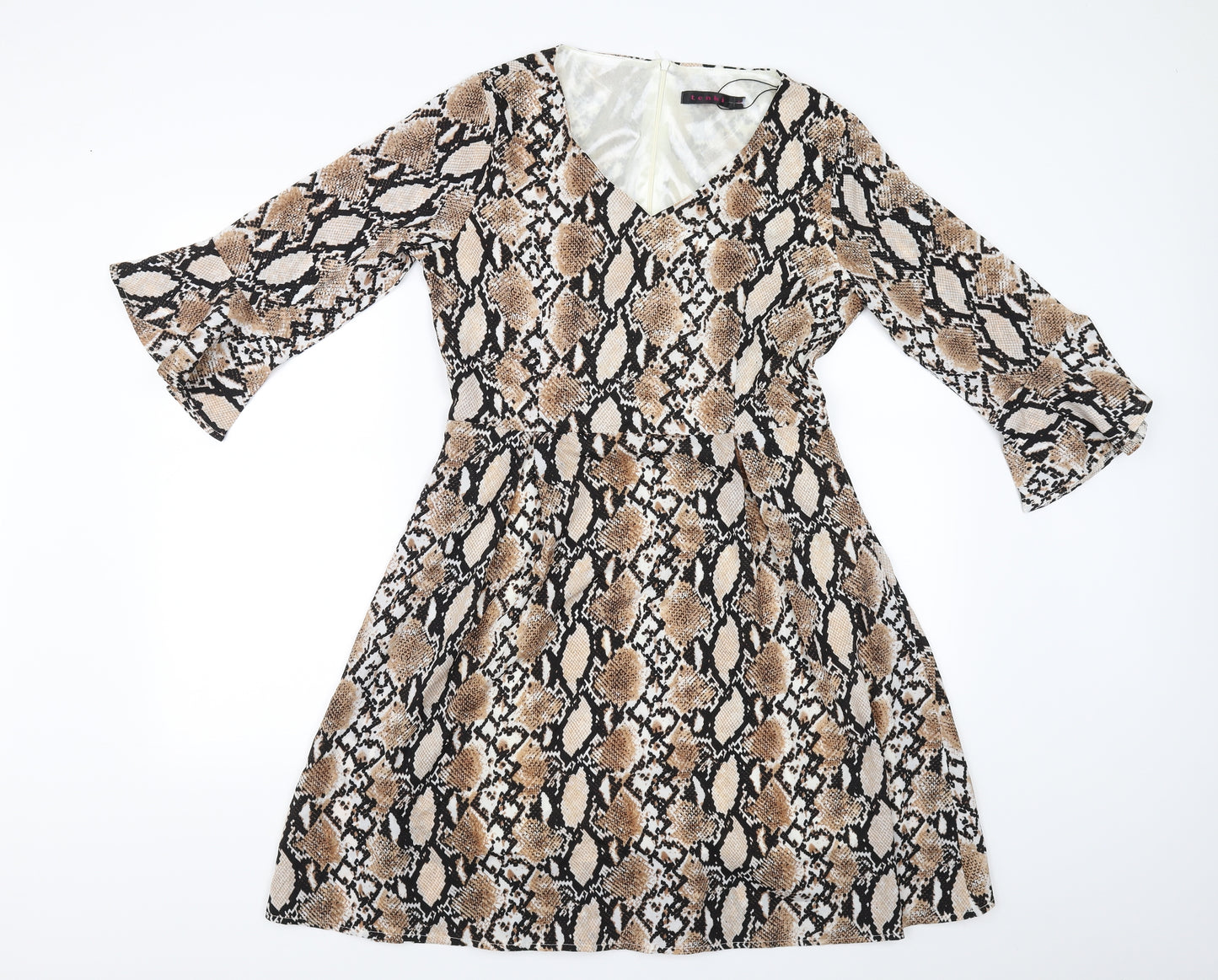 Lenki  Womens Multicoloured Animal Print  Fit & Flare  Size 14