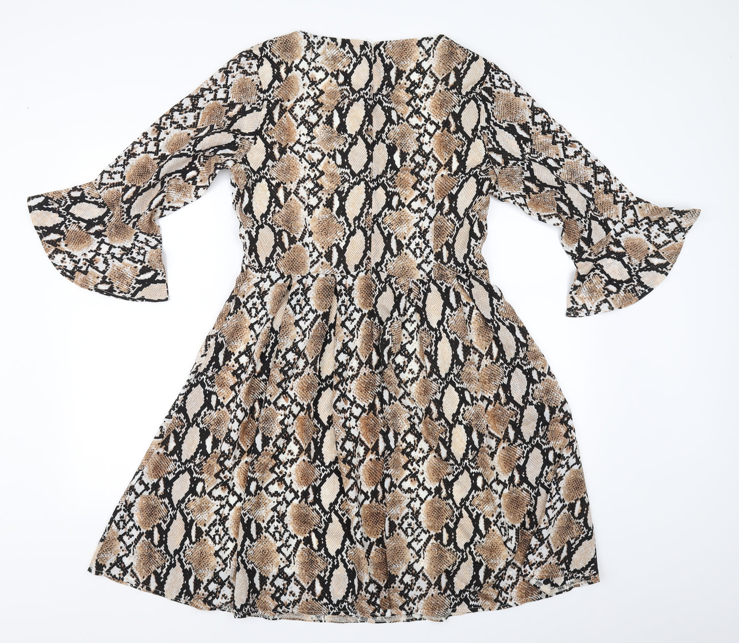 Lenki  Womens Multicoloured Animal Print  Fit & Flare  Size 14