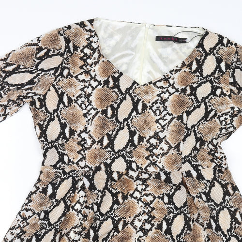 Lenki  Womens Multicoloured Animal Print  Fit & Flare  Size 14