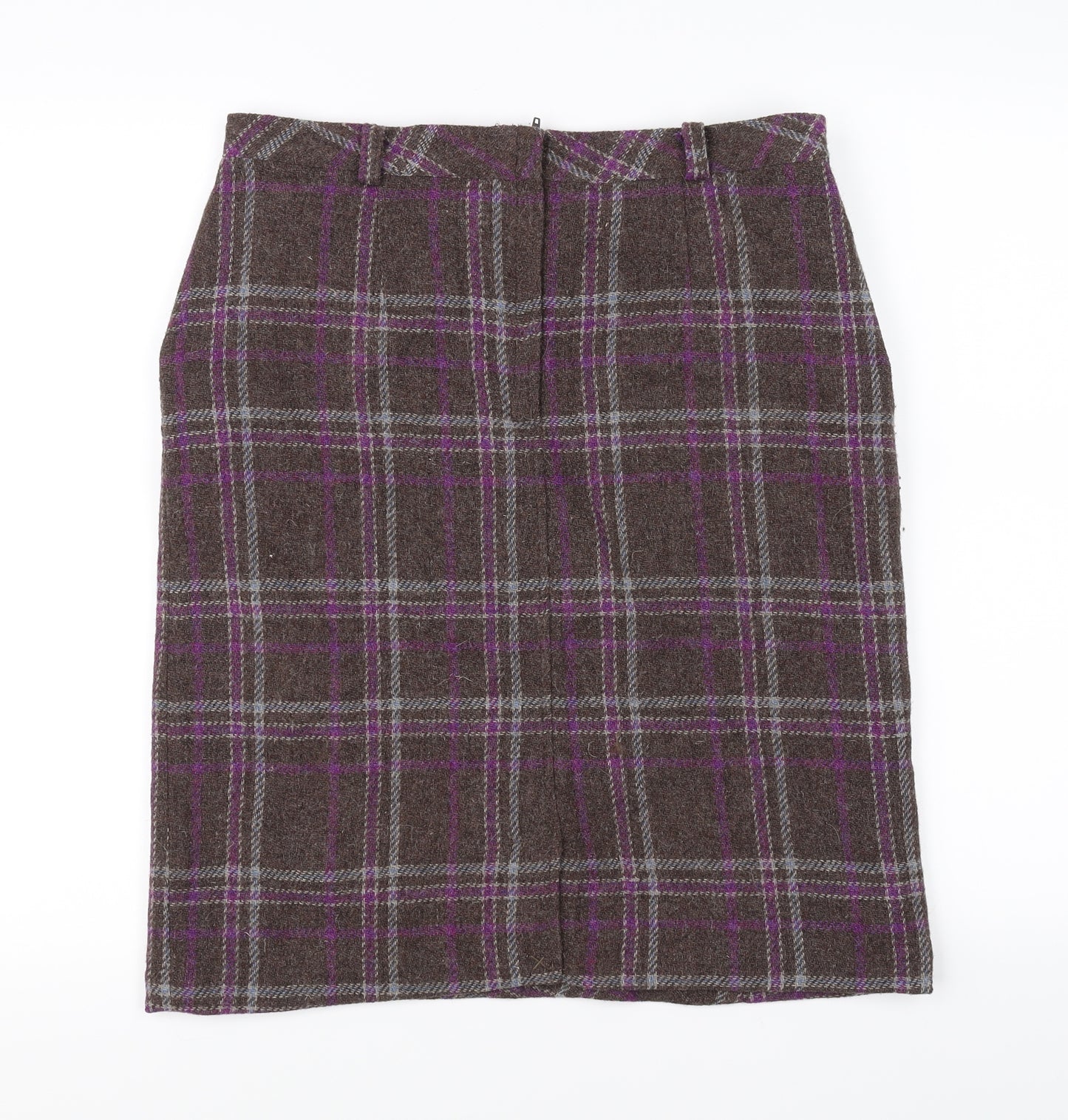Tayberry  Womens Purple Check  A-Line Skirt Size 12