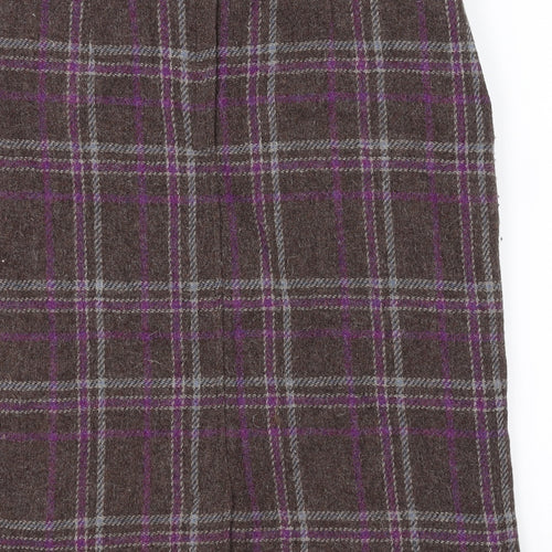 Tayberry  Womens Purple Check  A-Line Skirt Size 12