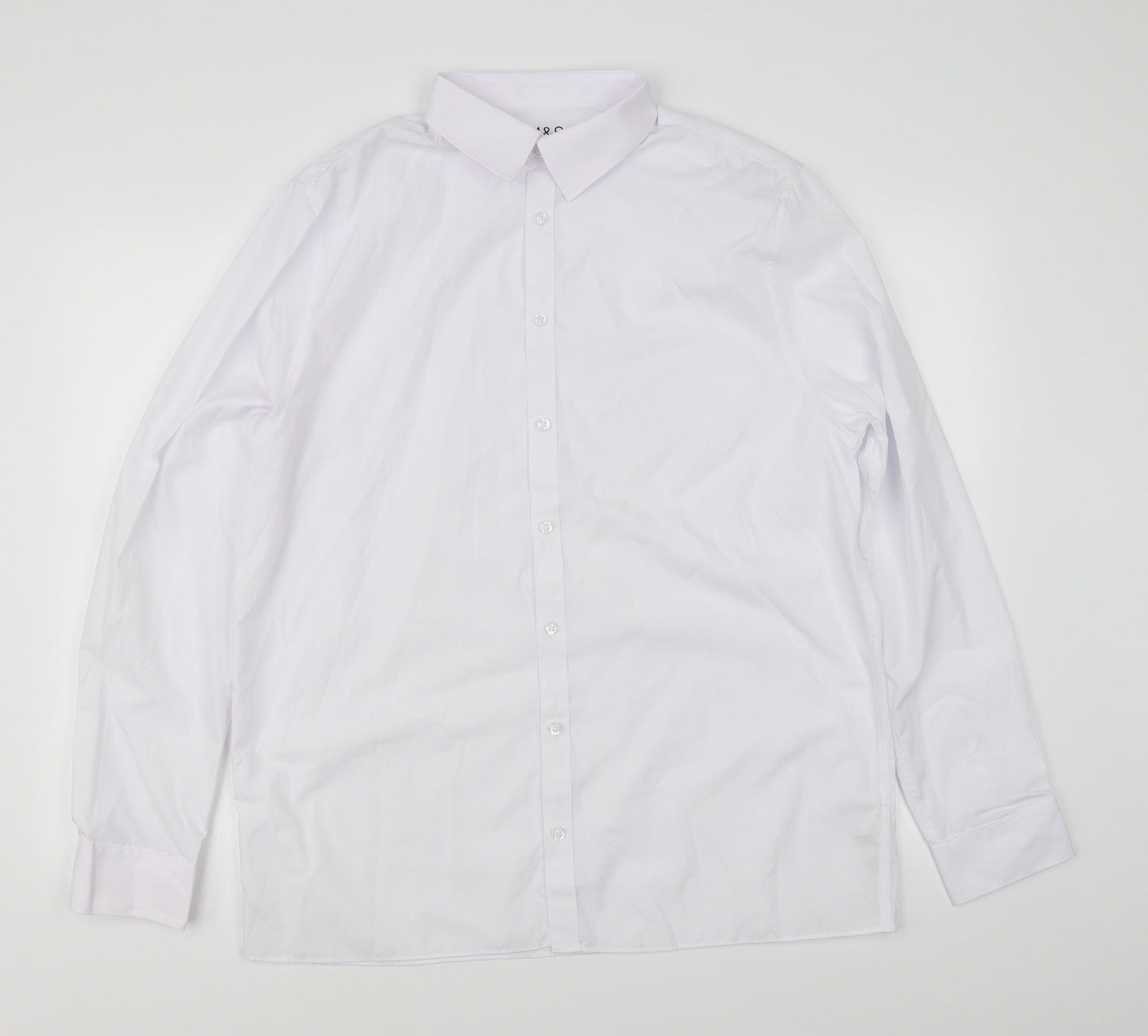 Marks and Spencer Boys White   Basic Button-Up Size 15-16 Years