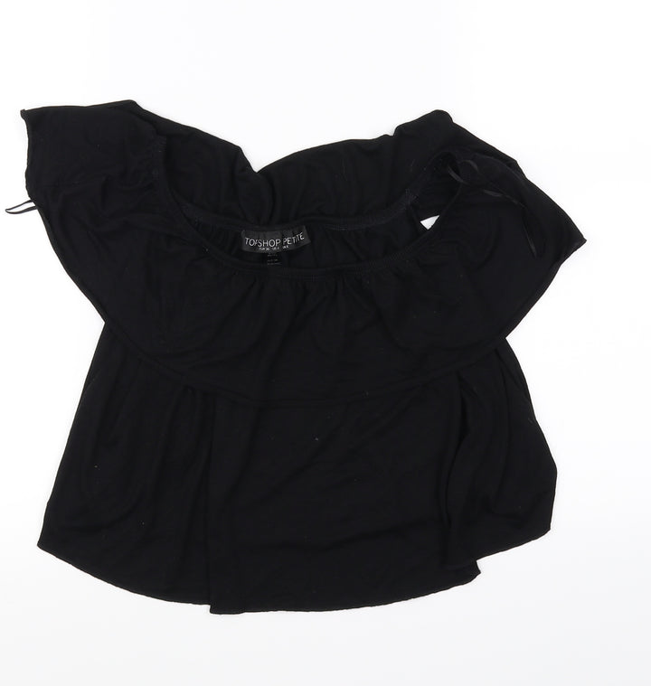 Topshop Womens Black Basic Blouse Size 6