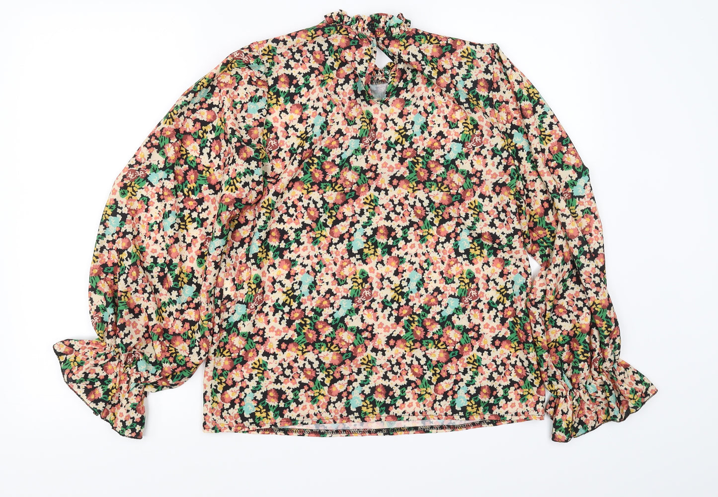 Preworn Womens Multicoloured Floral  Basic Blouse Size 8