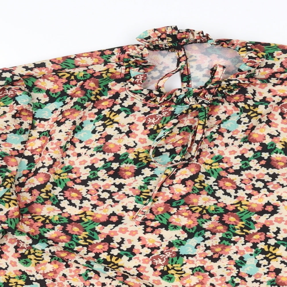 Preworn Womens Multicoloured Floral  Basic Blouse Size 8