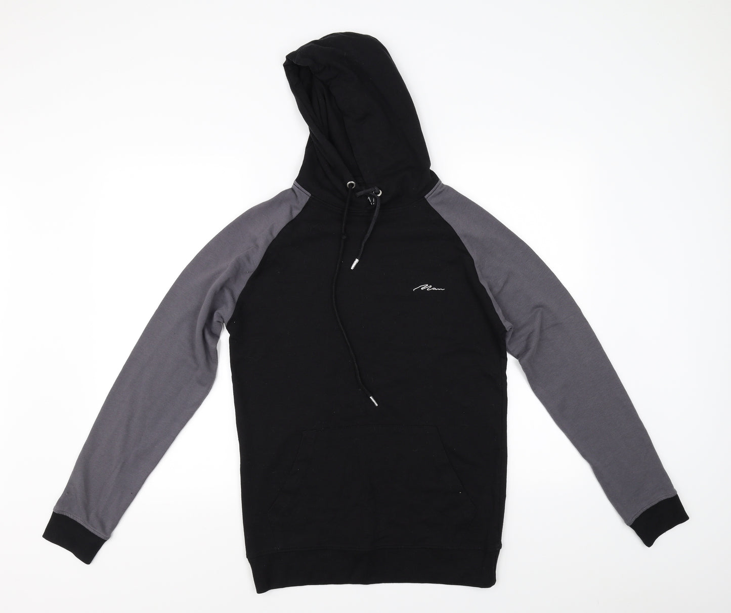 Boohoo Mens Black   Pullover Hoodie Size S