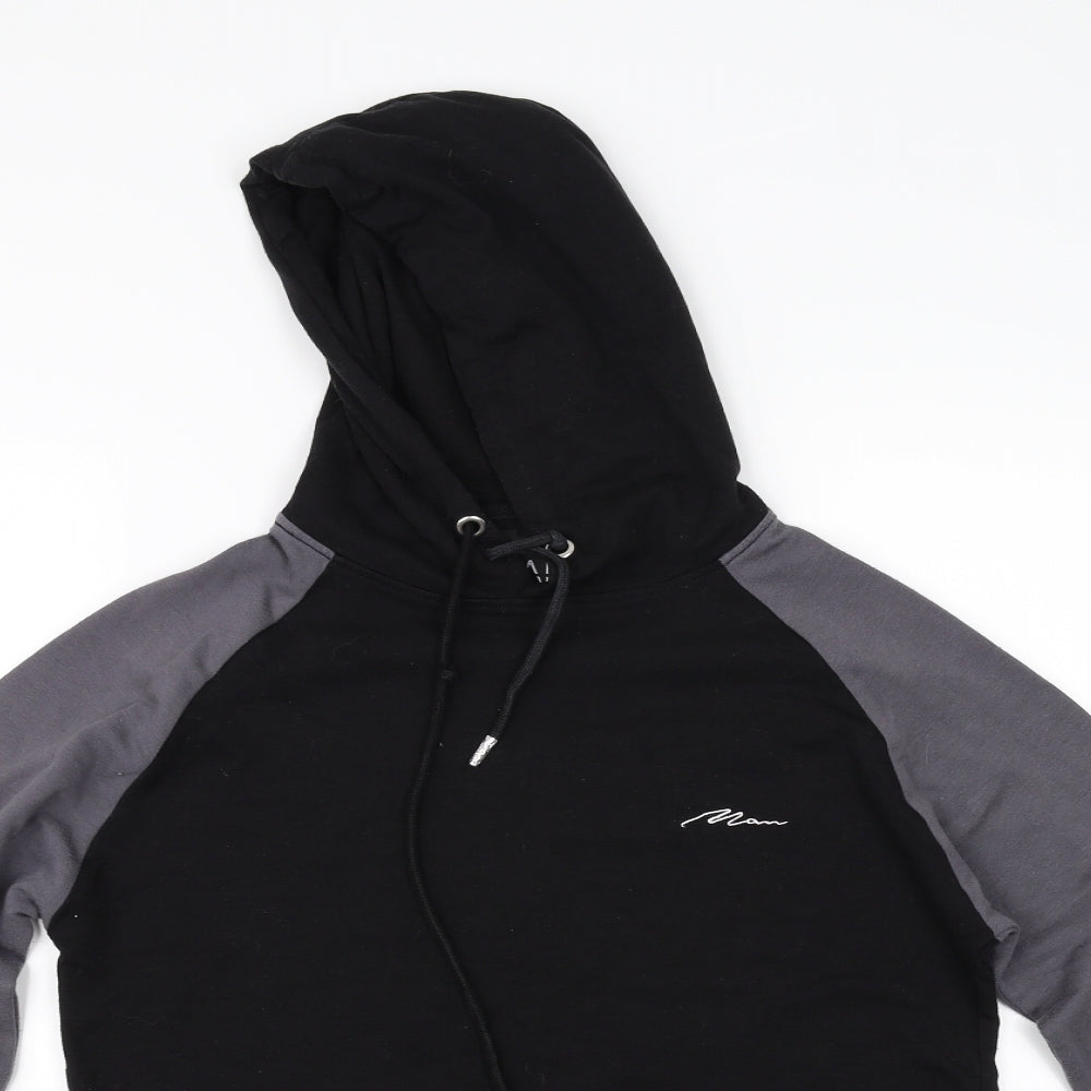 Boohoo Mens Black   Pullover Hoodie Size S